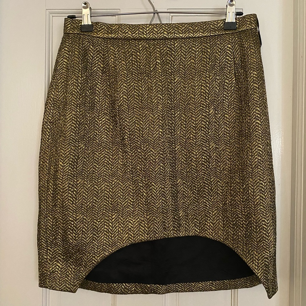 Sass and bide skirt gold size 8